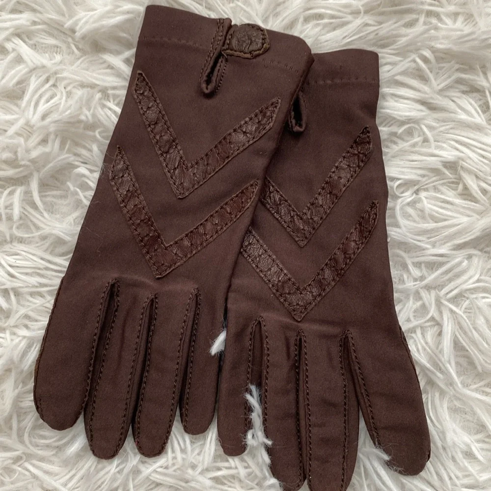 Isotoner vintage brown driving gloves - Picture 6 of 8